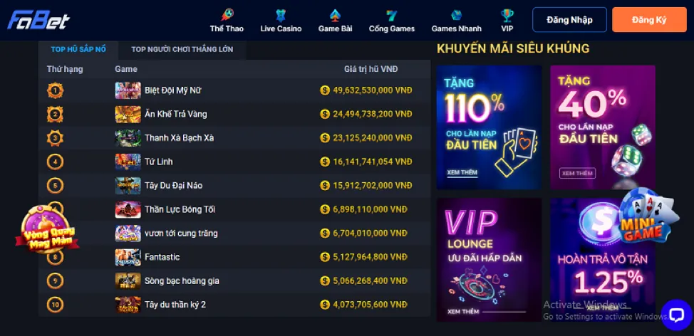 Kiểm tra thực tế win168